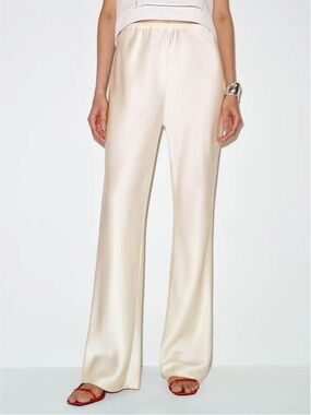 Reformation Gale Satin mid rise bias pants